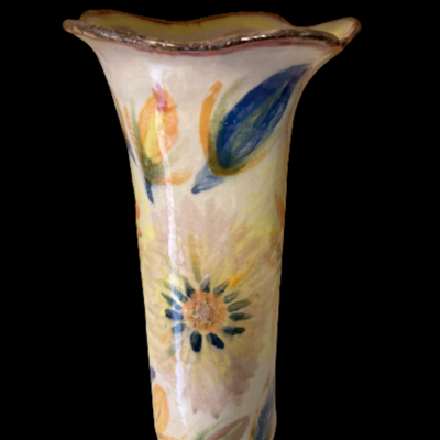 Slip-decorated stoneware vase, 23 cm tall
