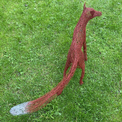 Red fox. Life-size wire garden sculpture. £450