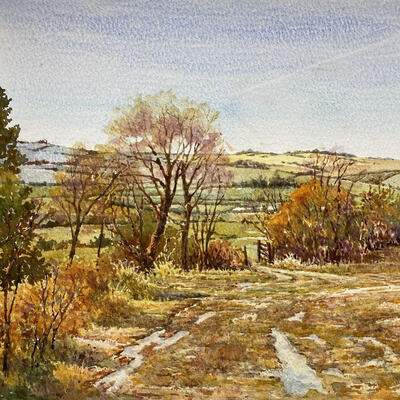Vale of the White Horse, watercolour by Jill Smith