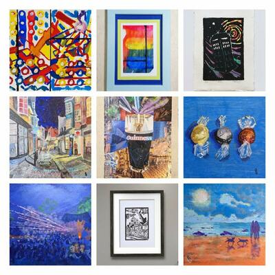 Selection of paintings, prints and collages by the Artist Paul Beesley