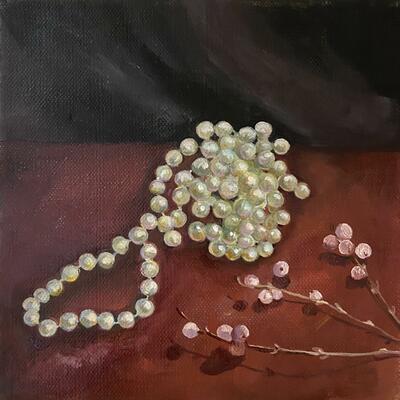 “Pearls” oil on canvas painting 