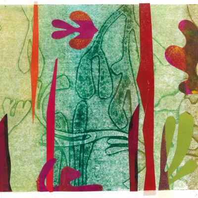 Monoprint with Collage