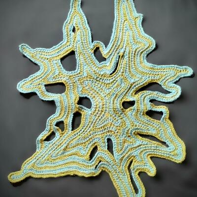 Mycelium - Crochet, felt backed table runner