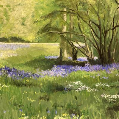 Spring in Westonbirt, oil on canvass