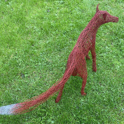 Red Fox. Life-size garden sculpture
