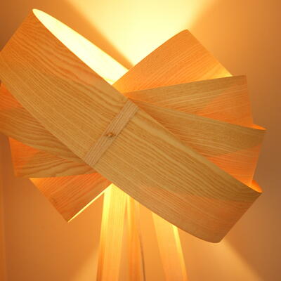 Copernicus Lampshade made from Ash veneer - Beautiful, natural filtering and light control