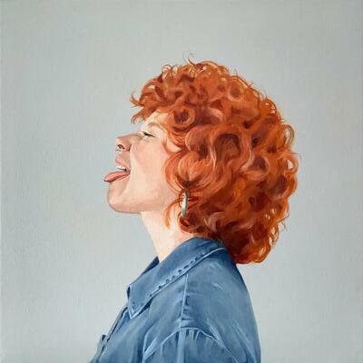 Portrait of Sara Beth, Oil on canvas board 