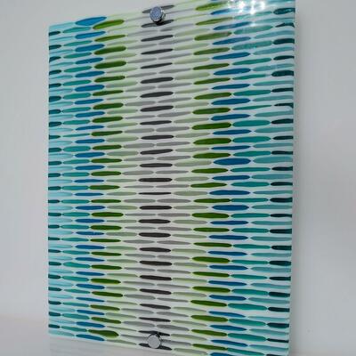 Fused glass wall panel