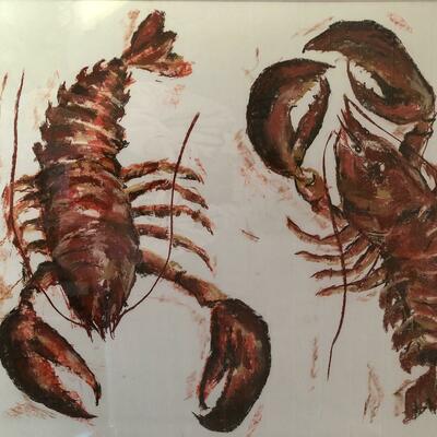 Lobster Duo in pastel