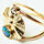 Chloe Romanos, Handmade gold ring with opal and diamond
