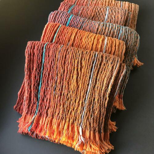 Handwoven lambswool and cashmere scarves
