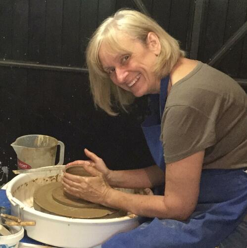 A village potter who likes a bit of humour and quirkiness in her pottery