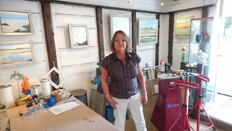 Jane at the former gallery, Wallingford