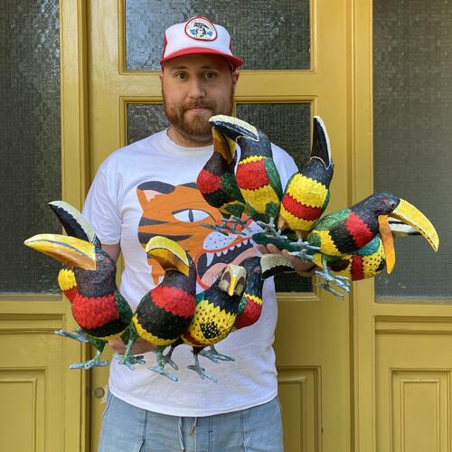 Jim Williams and his toucans