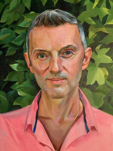 A portrait of Paul Ellis by local artist Tom Croft
