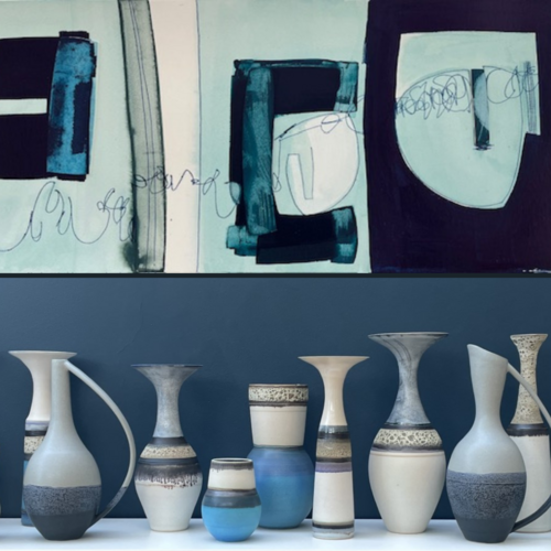 Emma Baldwin Ceramics and Lou Sharpe Paintings