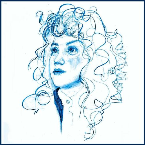 Jennell, Portrait in Blue Pencil 2023