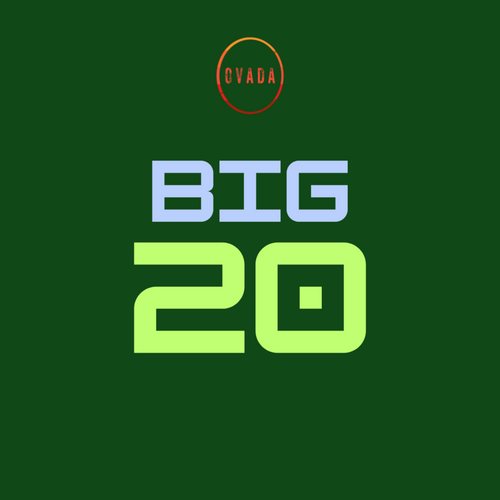 Dark green background with OVADA logo followed by BIG 20 
