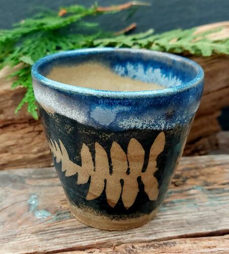 Stoneware Fern Cup