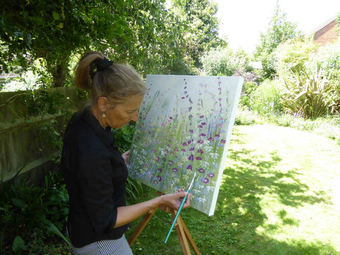 Painting in the garden 