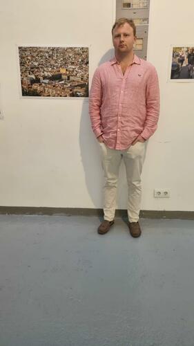 This is me in Barcelona where my photograph has been selected for an exhibition 