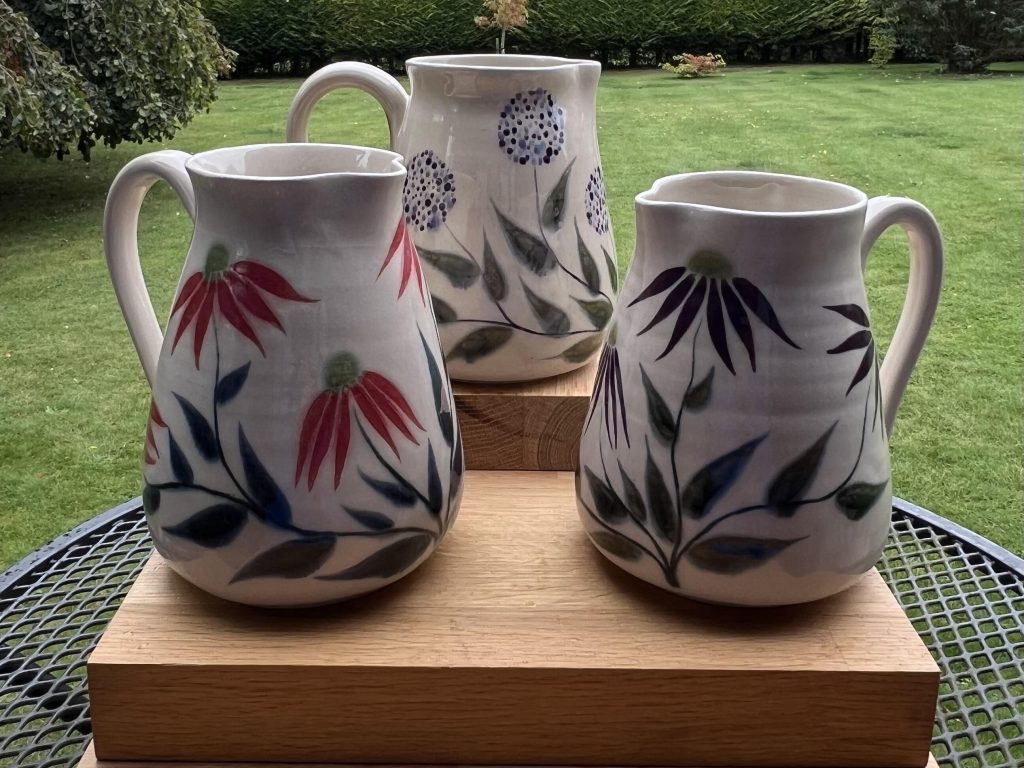 Three large jugs