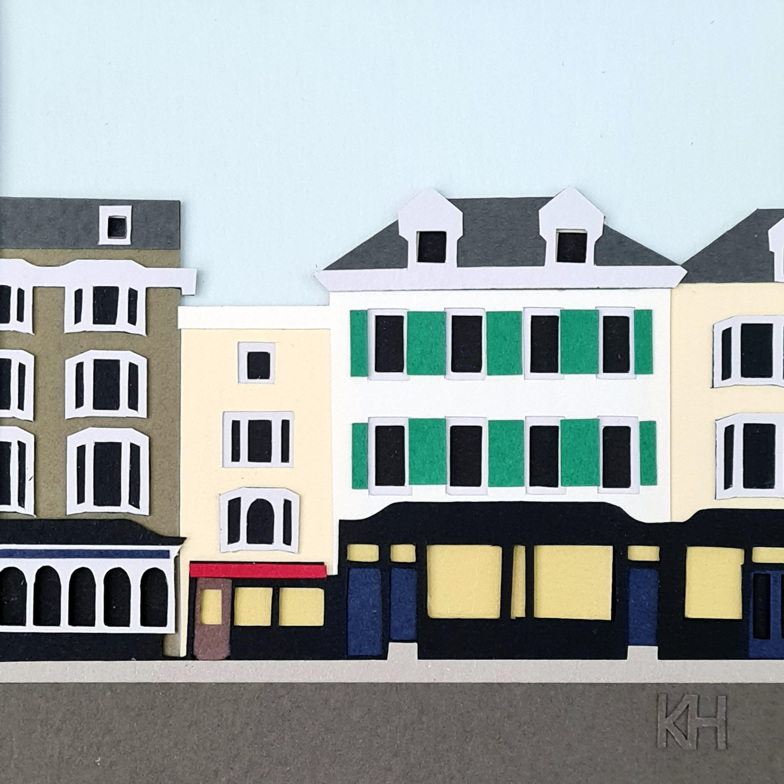 Kate Hipkiss OAS, OCG: Blackwells, handcut layered paper