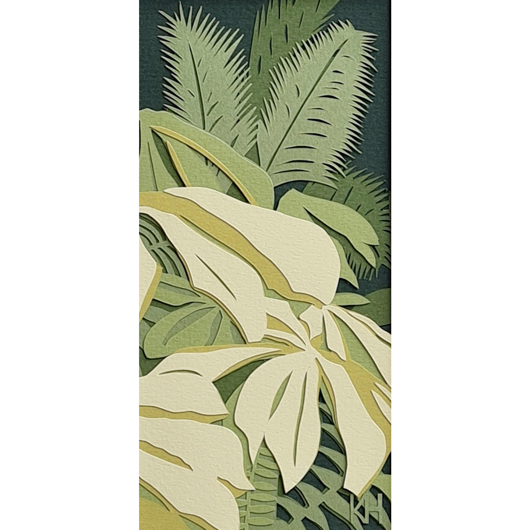 Kate Hipkiss OAS, OCG: Foliage, handcut layered paper