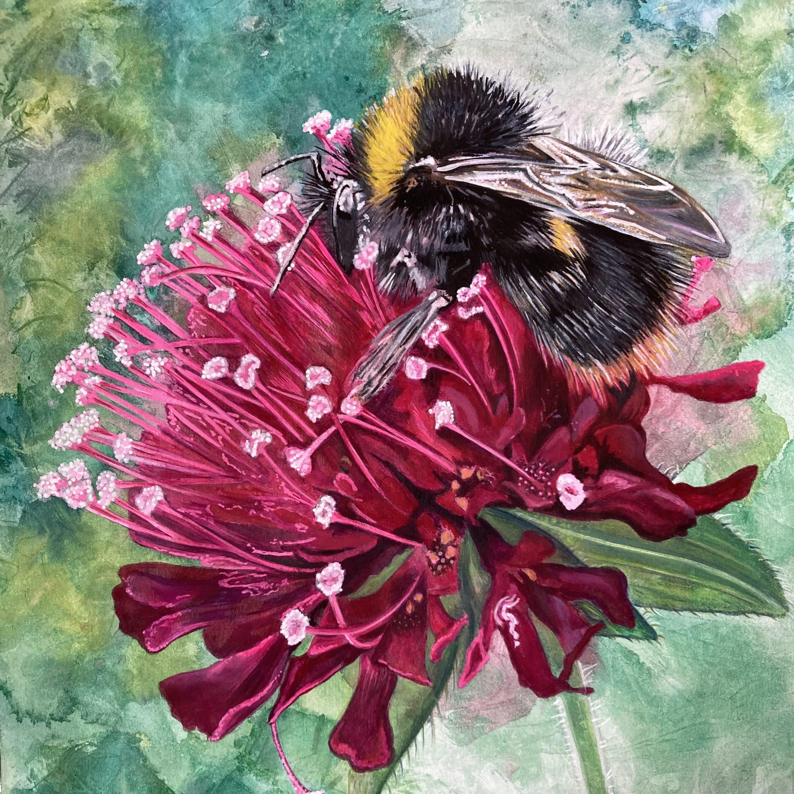 Emma Hunt: 'Purple Twilight', Mixed Media, Giclée Prints & Greeting Cards