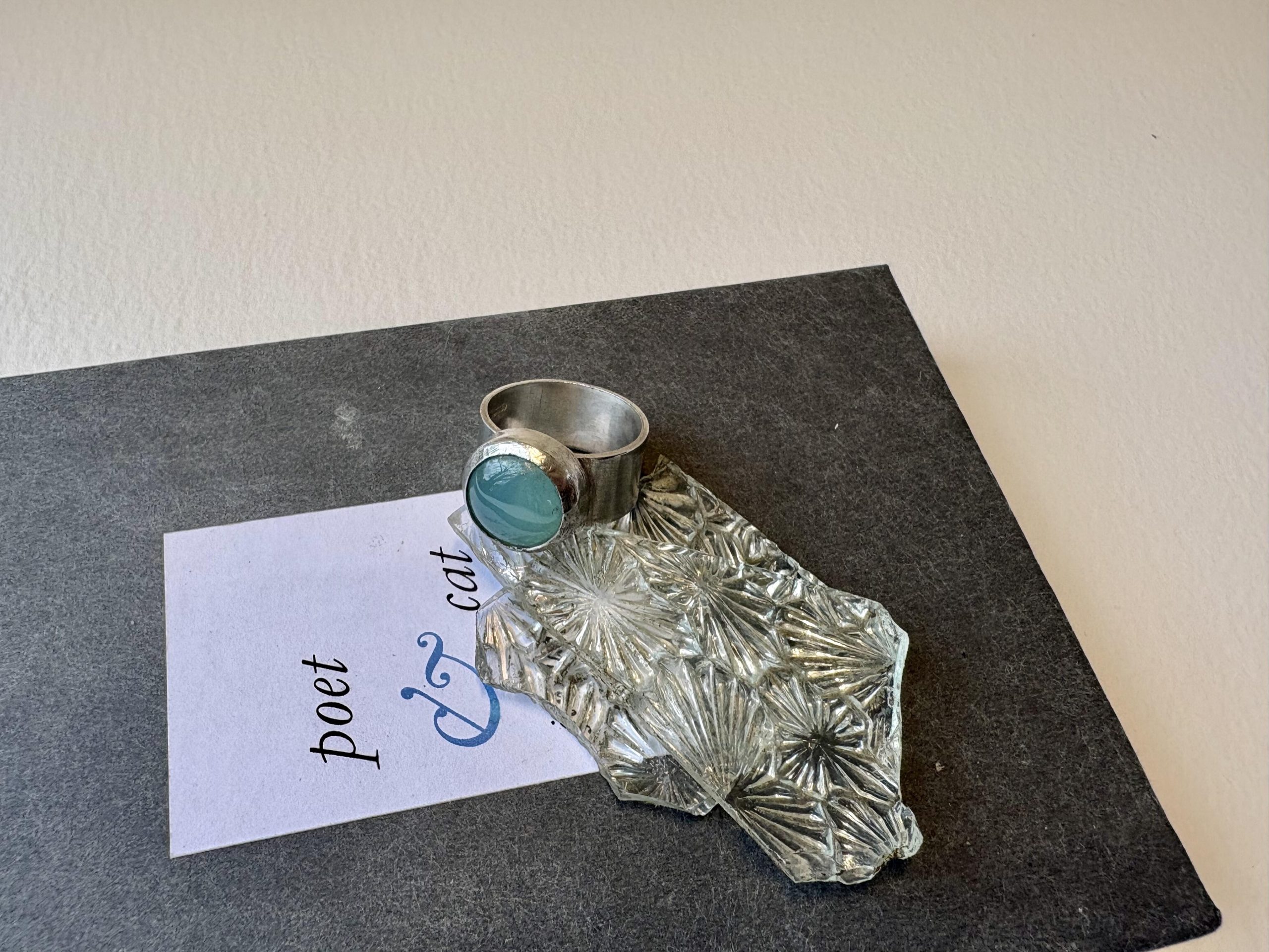 Jane Griffiths: Sterling silver and chalcedony ring