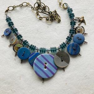 Sara Withers OCG: Blue Stripey Magpie Necklace