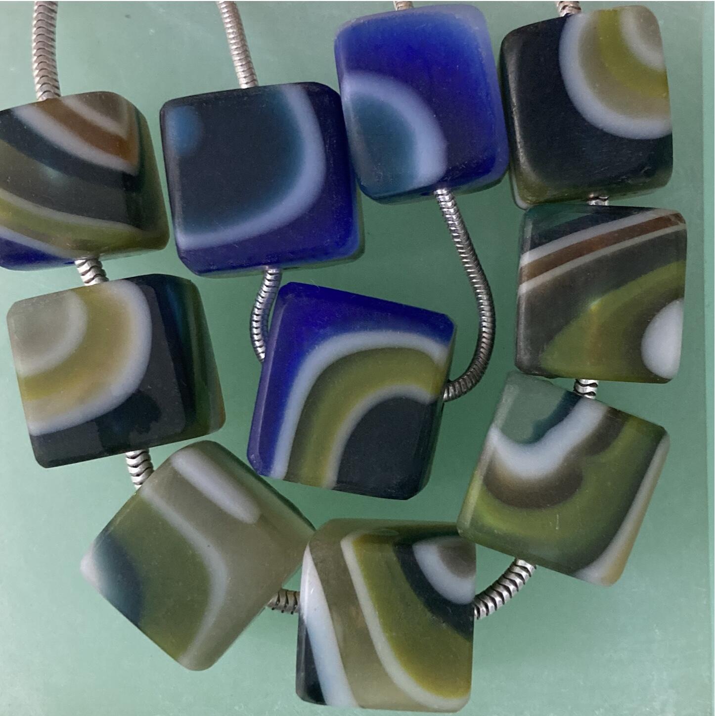 Tess Blenkinsop: Fused glass bead necklace