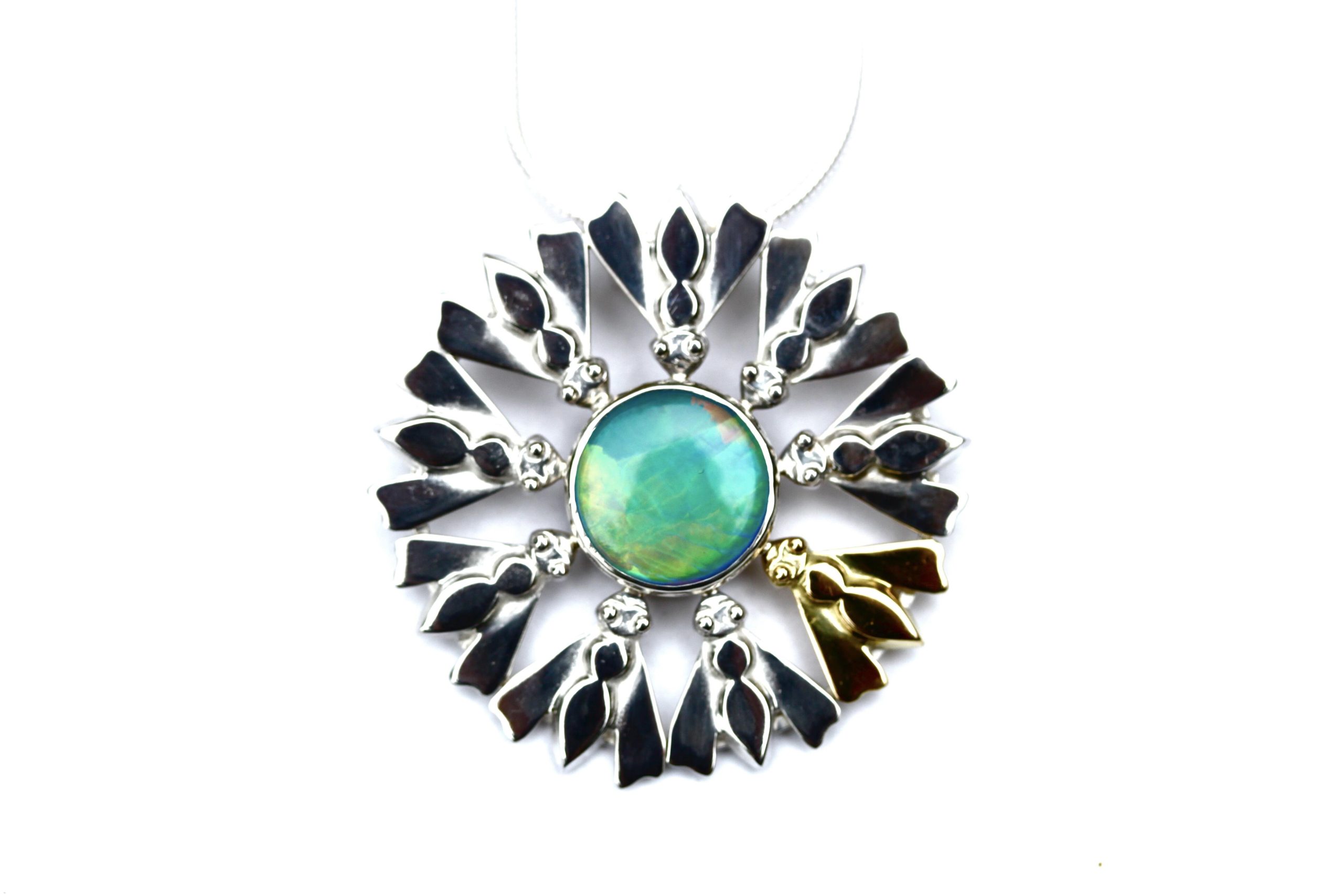 Tess Blenkinsop: Opal set Queen Bee pendant