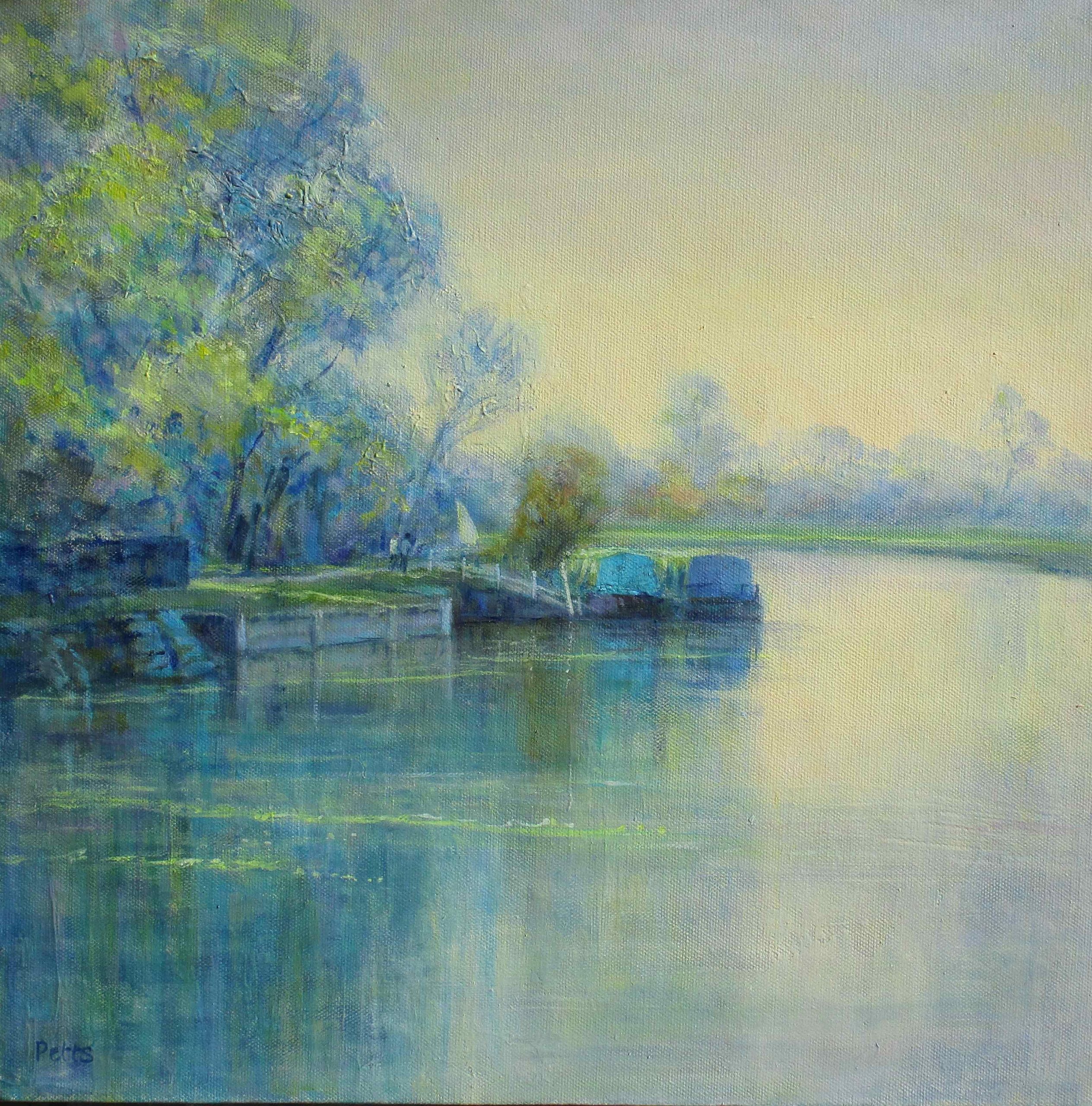 Valerie Petts OAS: Close of the Day, Port Meadow - oil