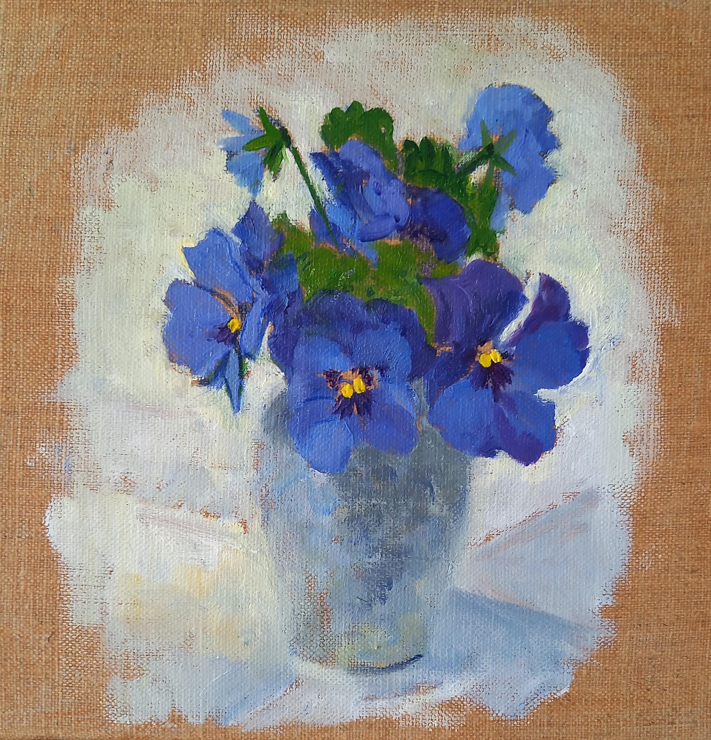 Valerie Petts OAS: Pansy Posy - oil