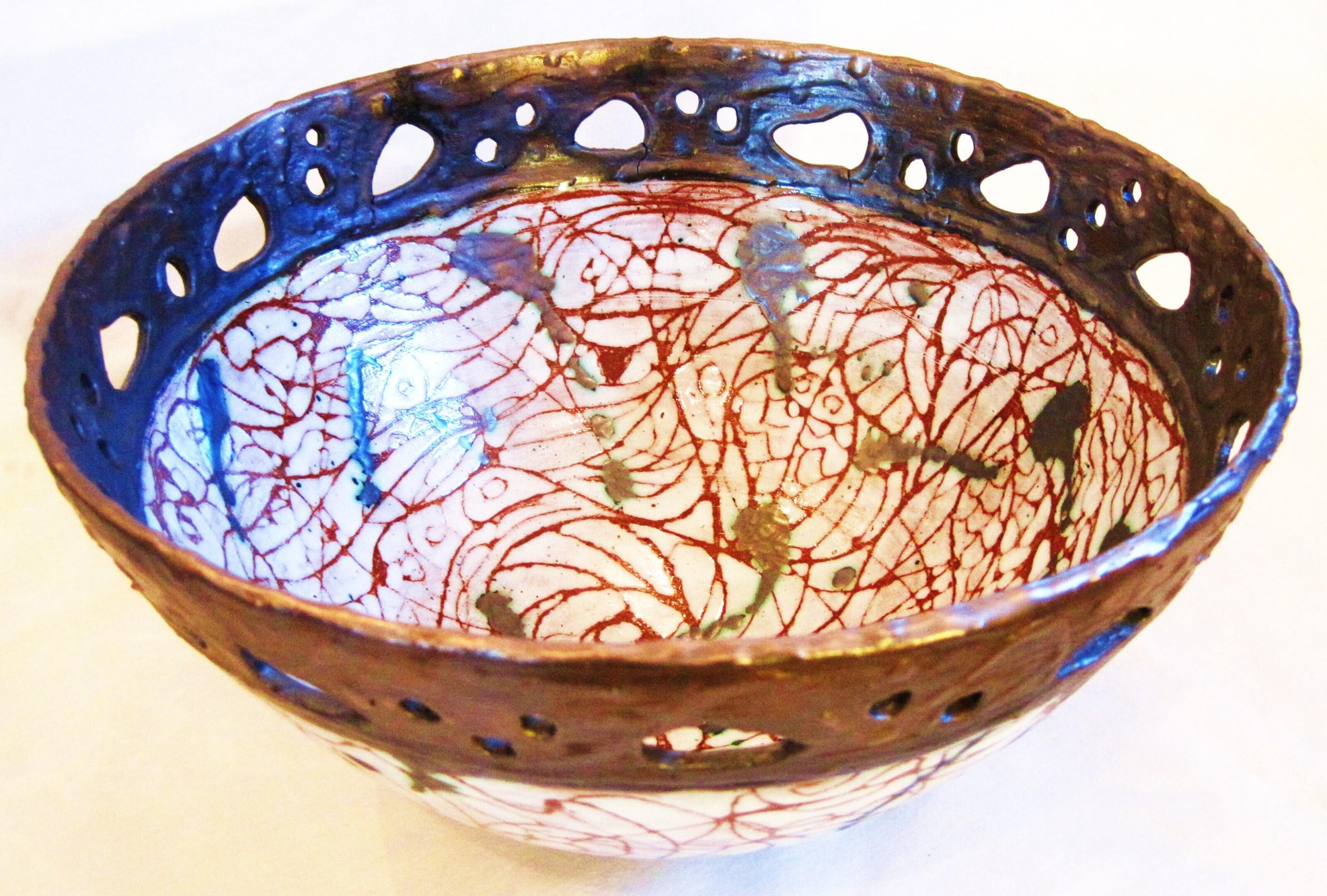 Hannelore Meinhold-Morgan OCG: Copper Rimmed Sgraffito Dish HMM