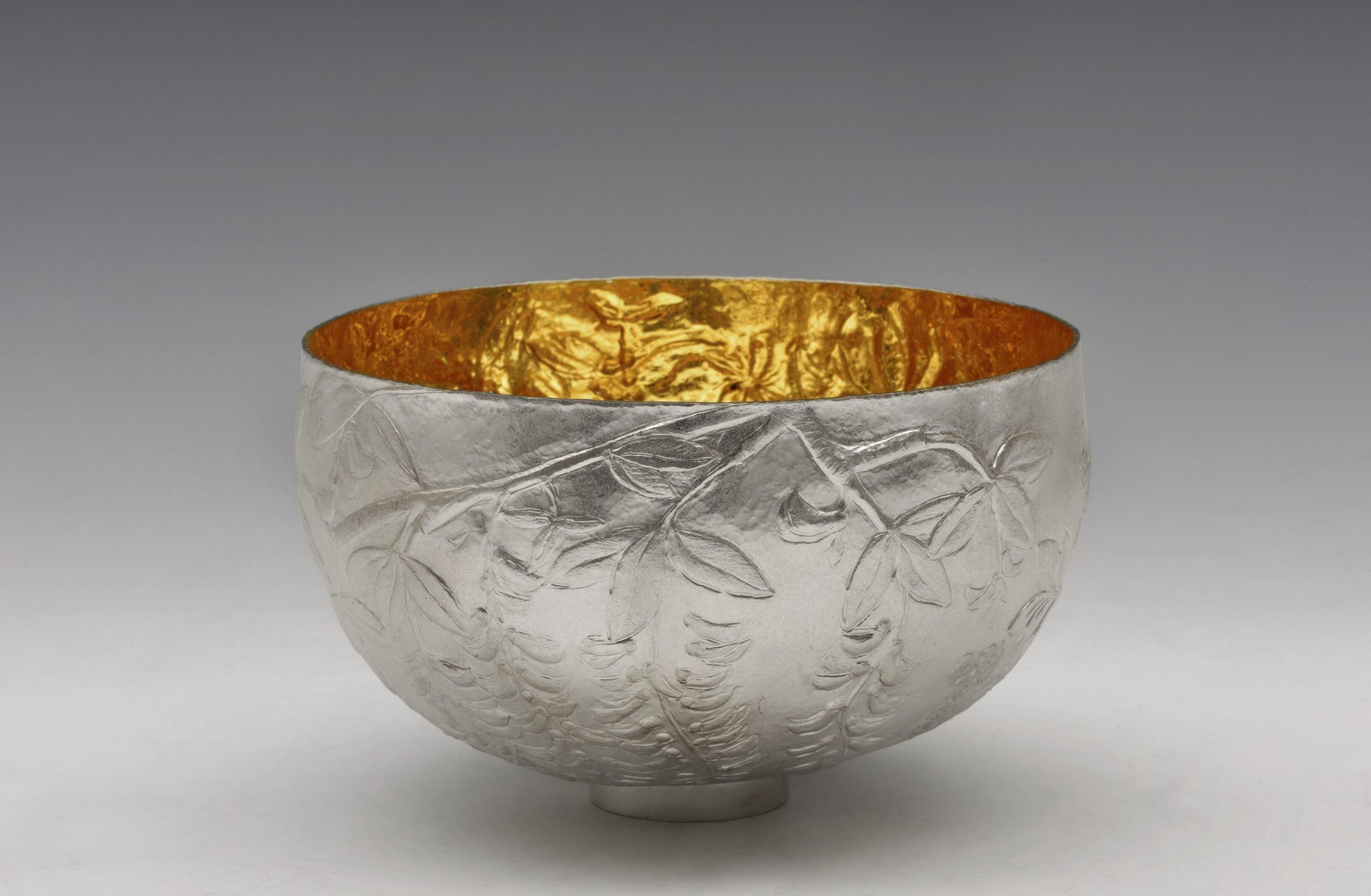 Stella Campion: Hand raised, chasedand gilded bowl.