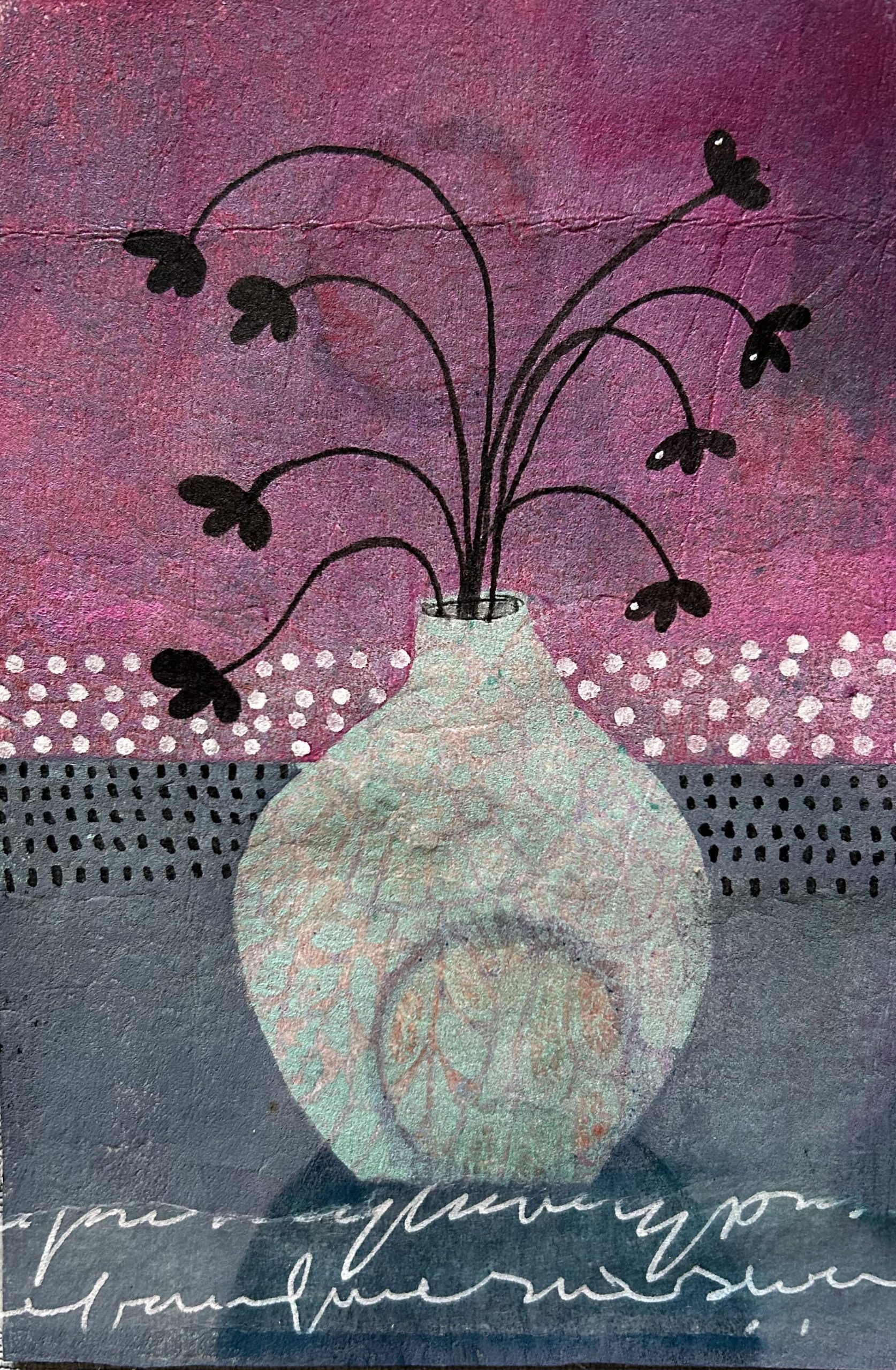 Lynn Pilgrim: mixed media flowers