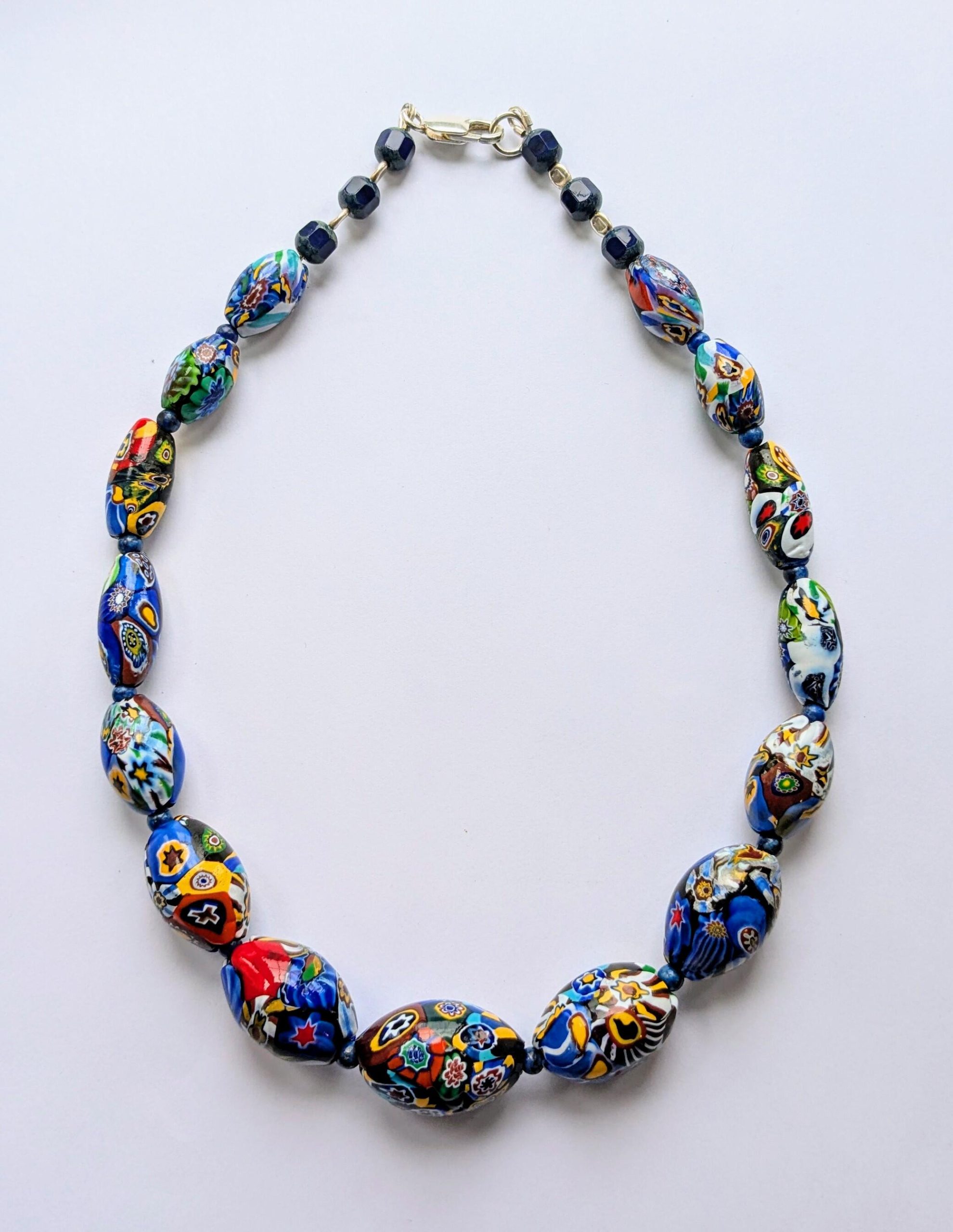 Jane Hainsworth: Vintage millefiori glass bead necklace