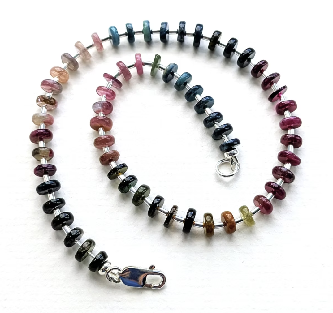 Jane Hainsworth: Tourmaline & silver necklace