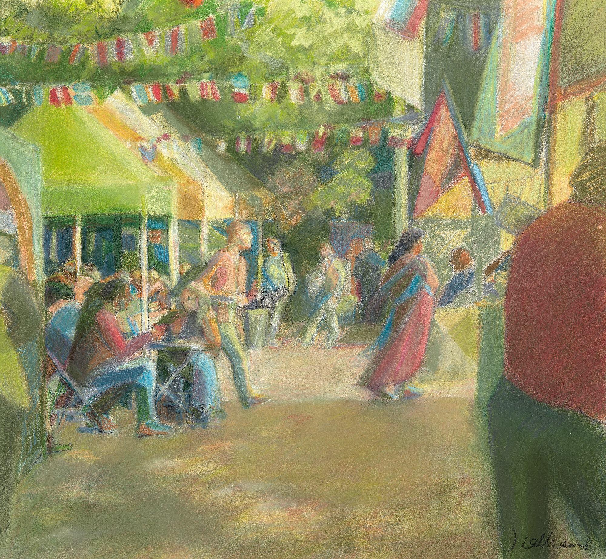 Deborah Williams OAS: Gloucester Green Market (pastel