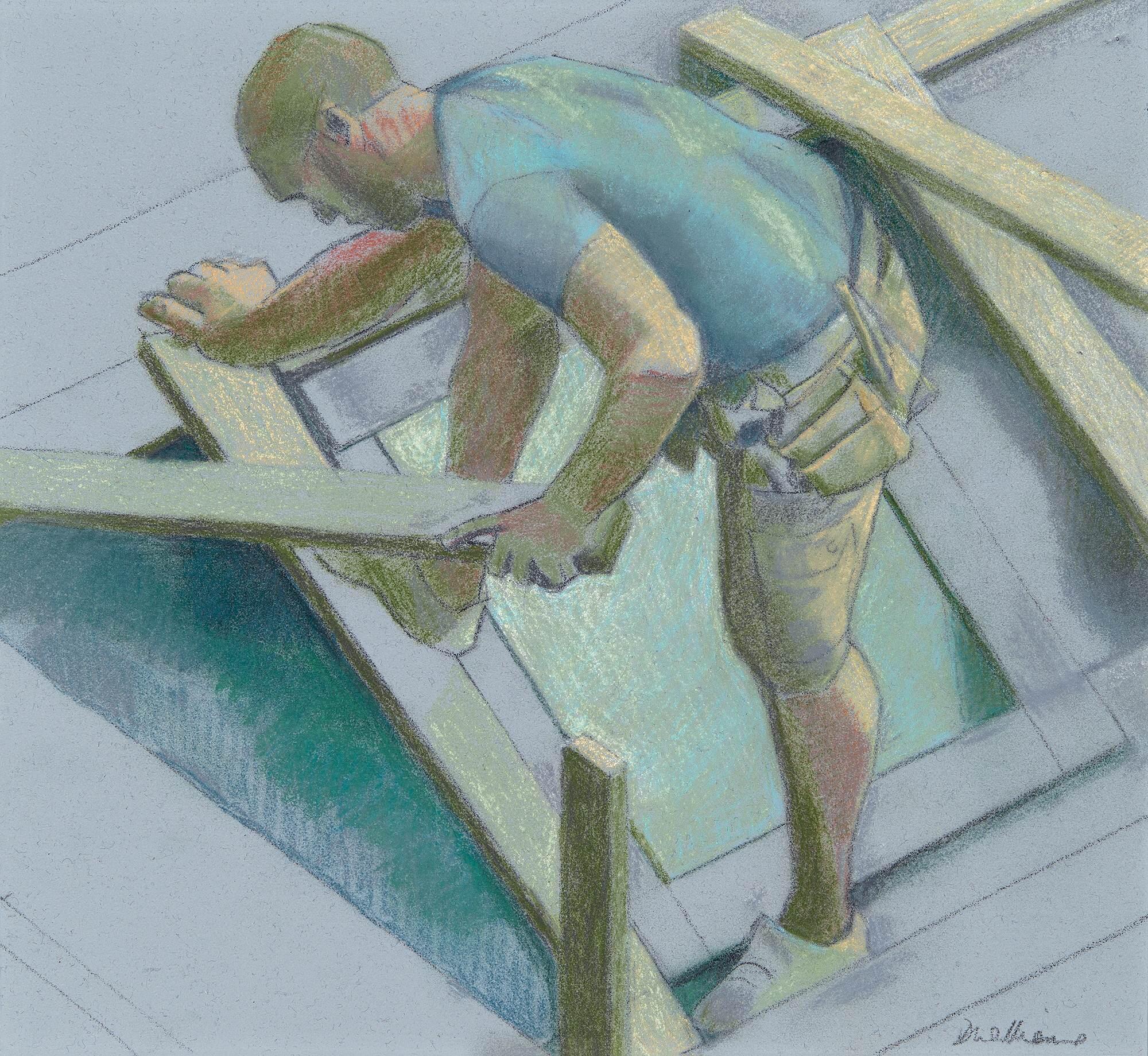 Deborah Williams OAS: Insulating Next Door (pastel)