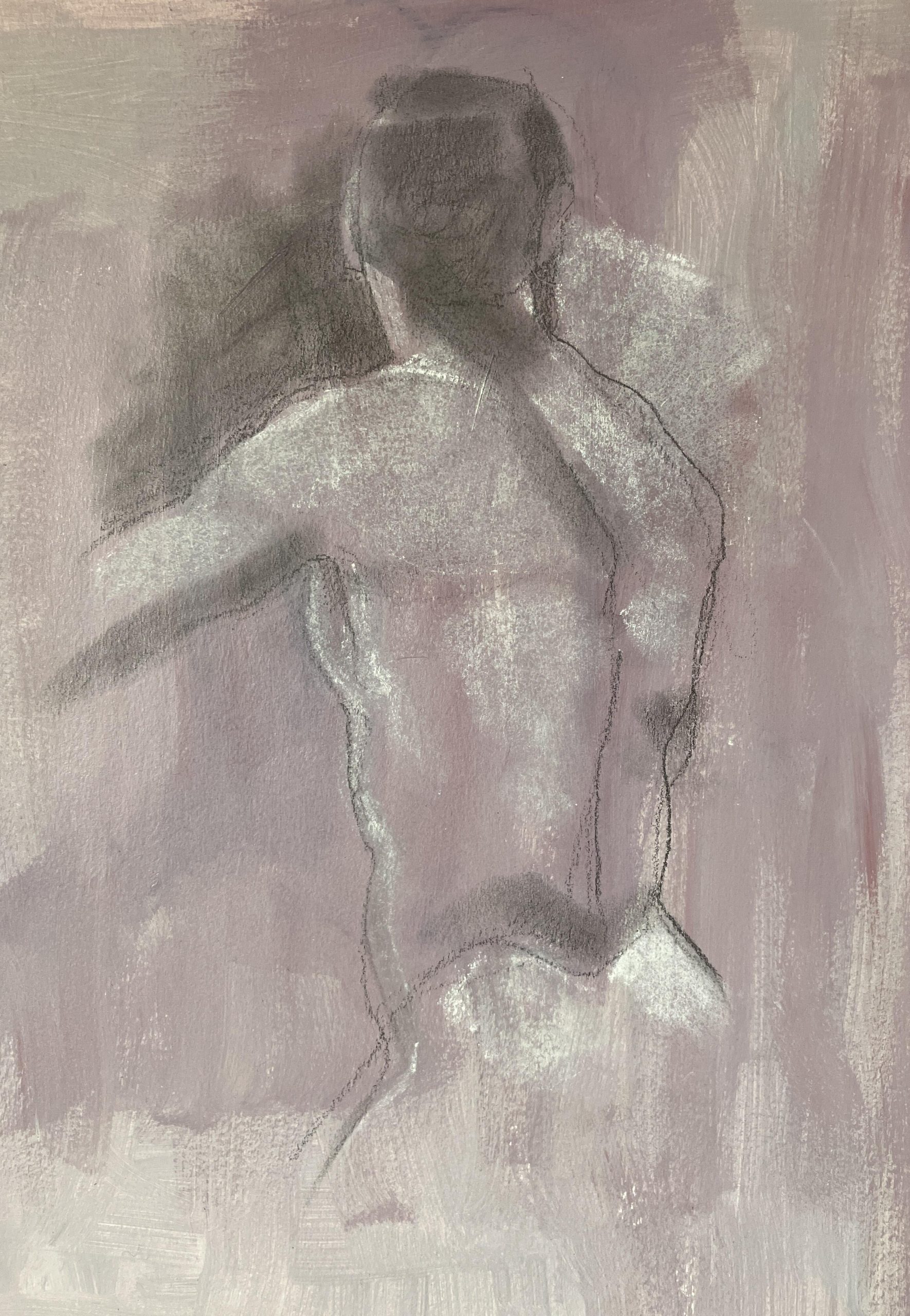 Deborah Williams OAS: Purple Study (graphite and chalk)