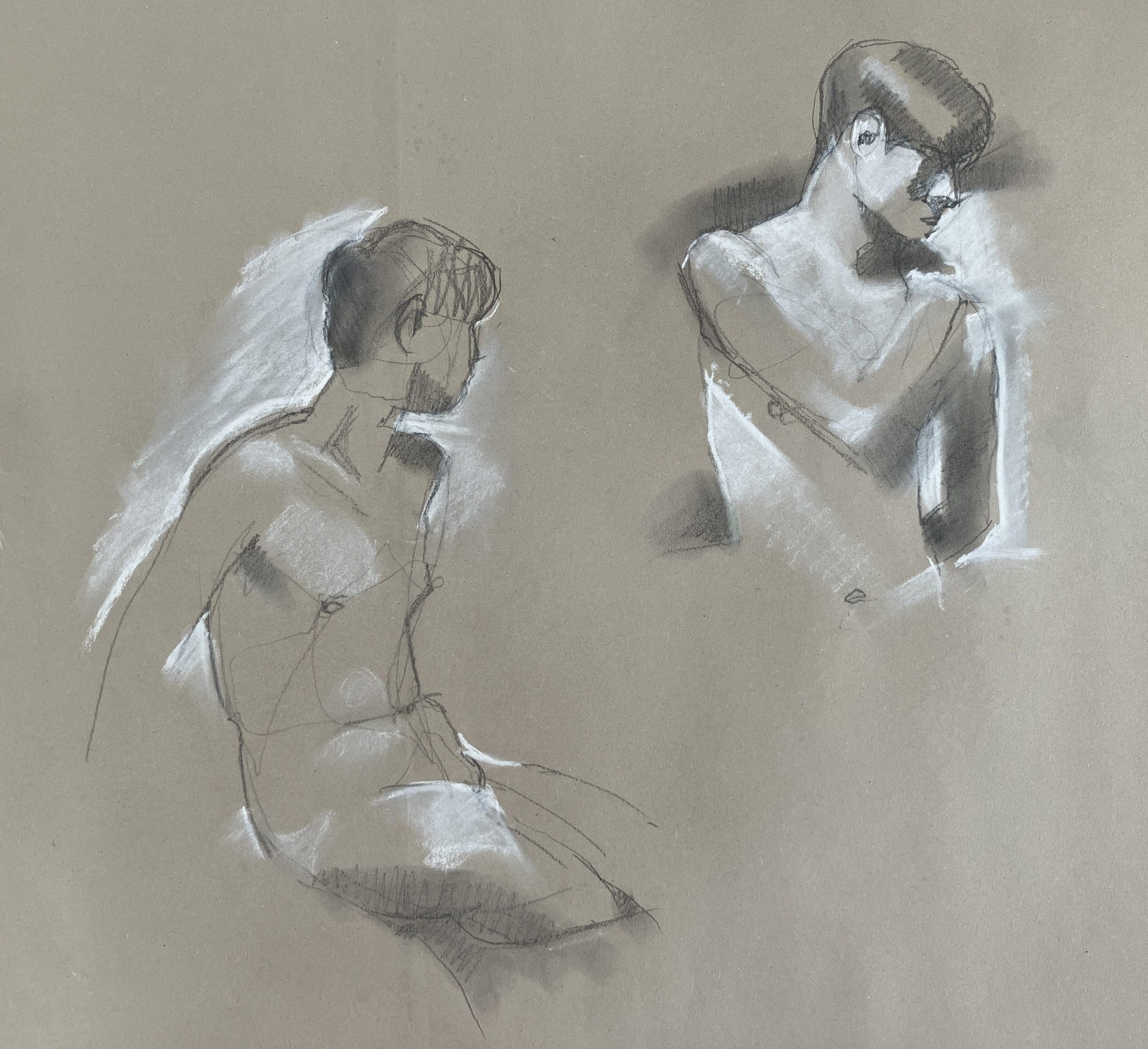 Deborah Williams OAS: Two Studies (graphite and chalk)