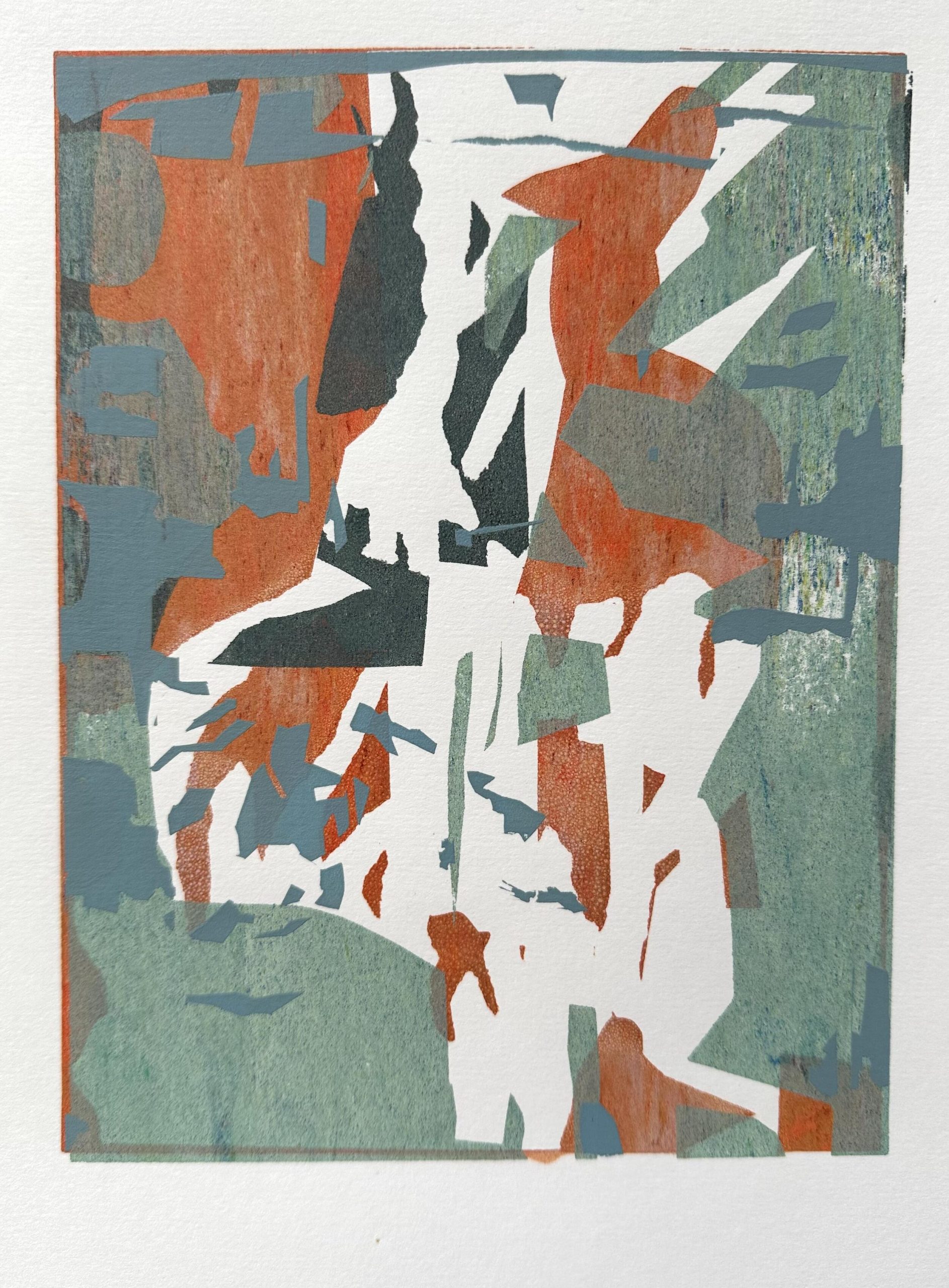 Julia Simmons: Glimpsed screenprint on paper £95 40 x 30 cm, framed