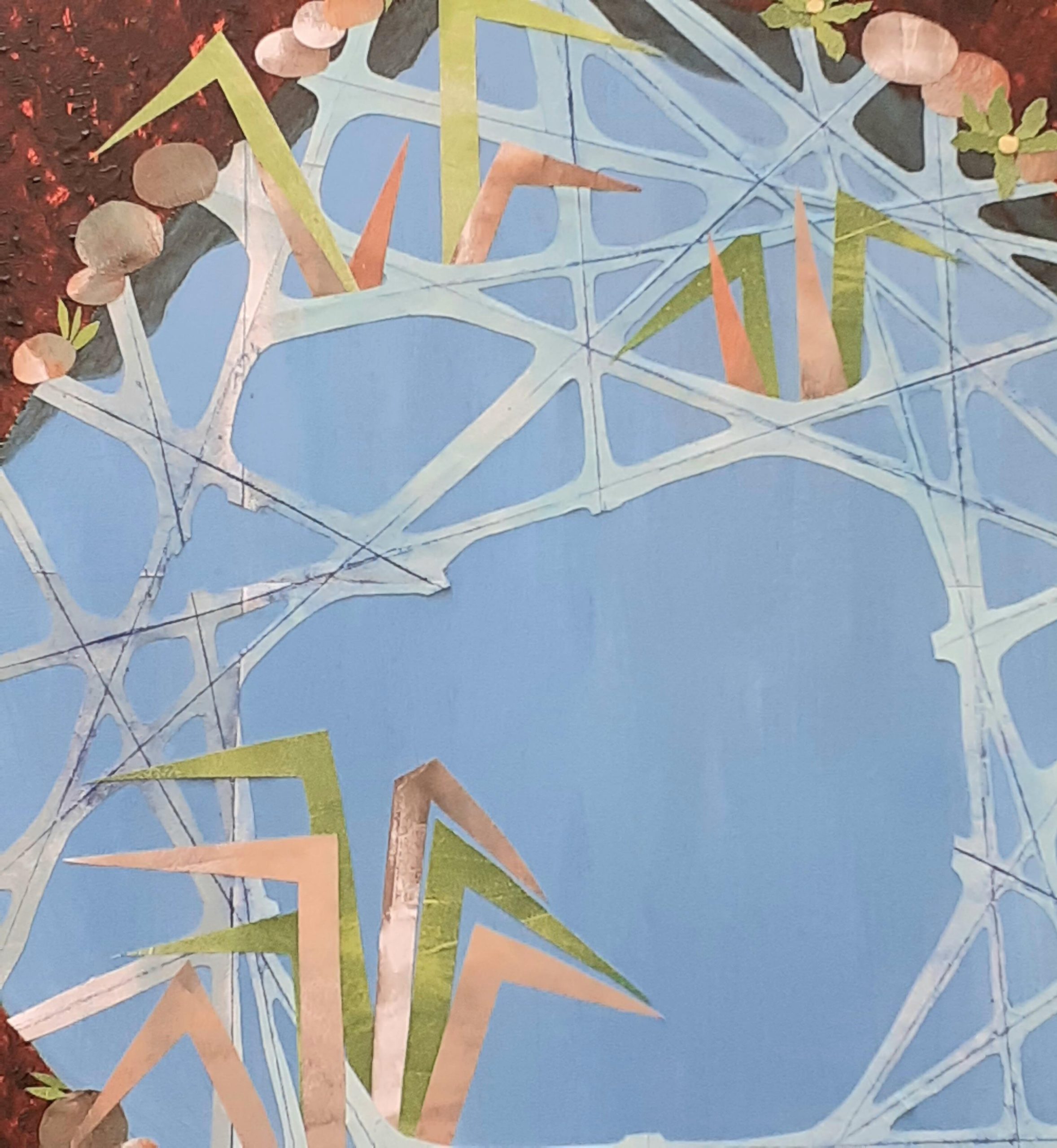 Mary Vincent SOA: Mixed media collage 54x43cm framed