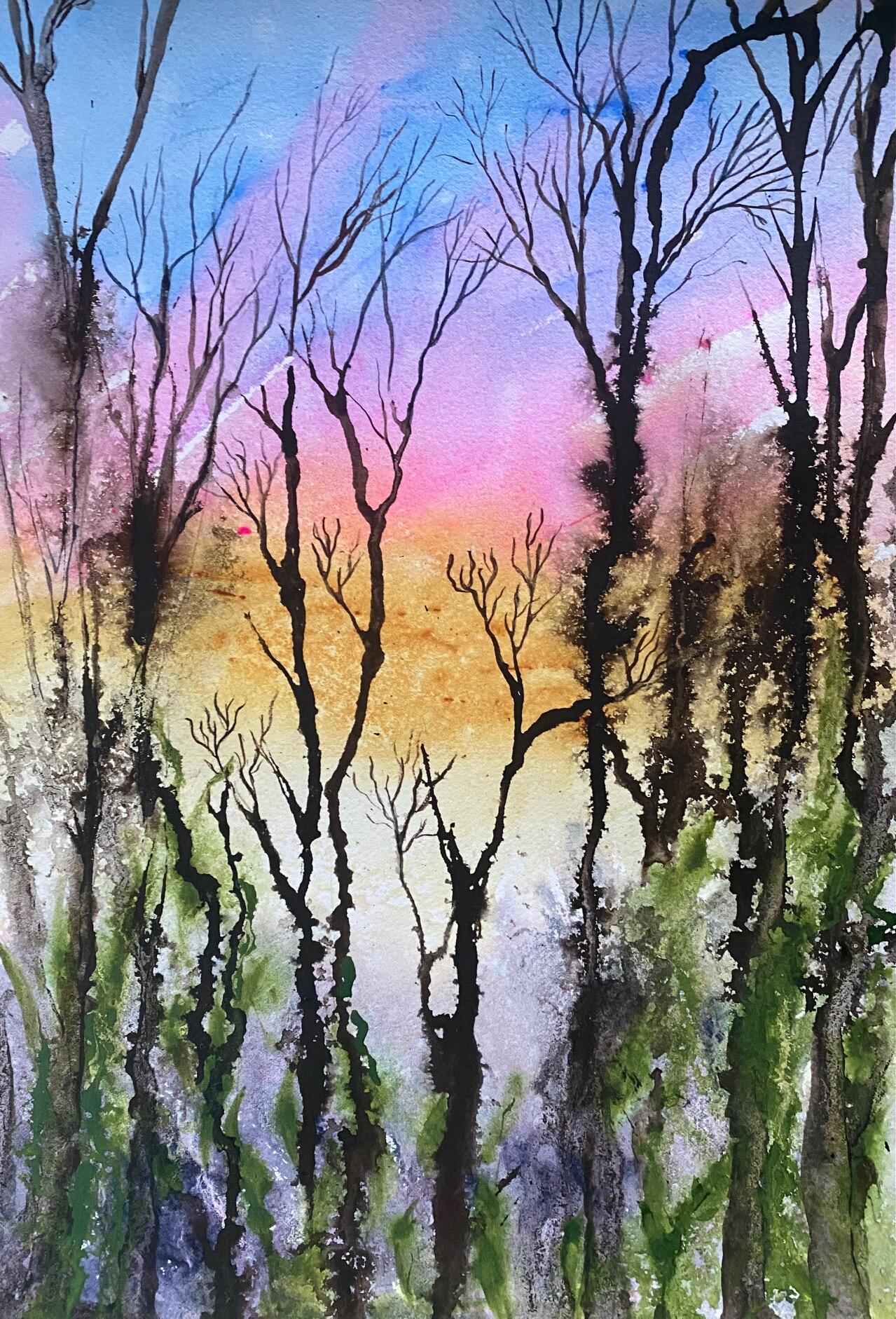 Maureen Sparling: Sunset through Kingswood