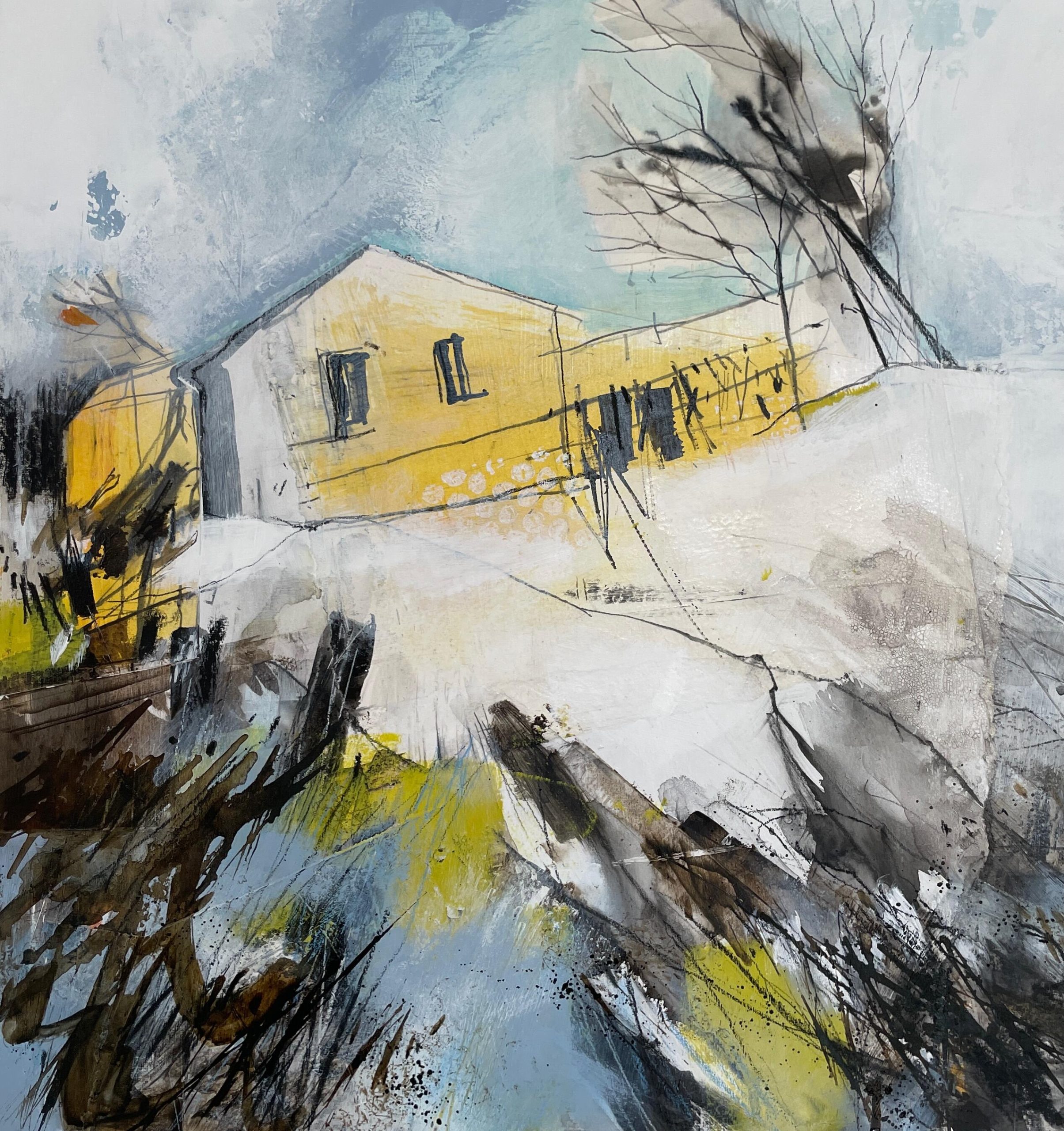 Nicola Durrant OAS: Mixed media painting