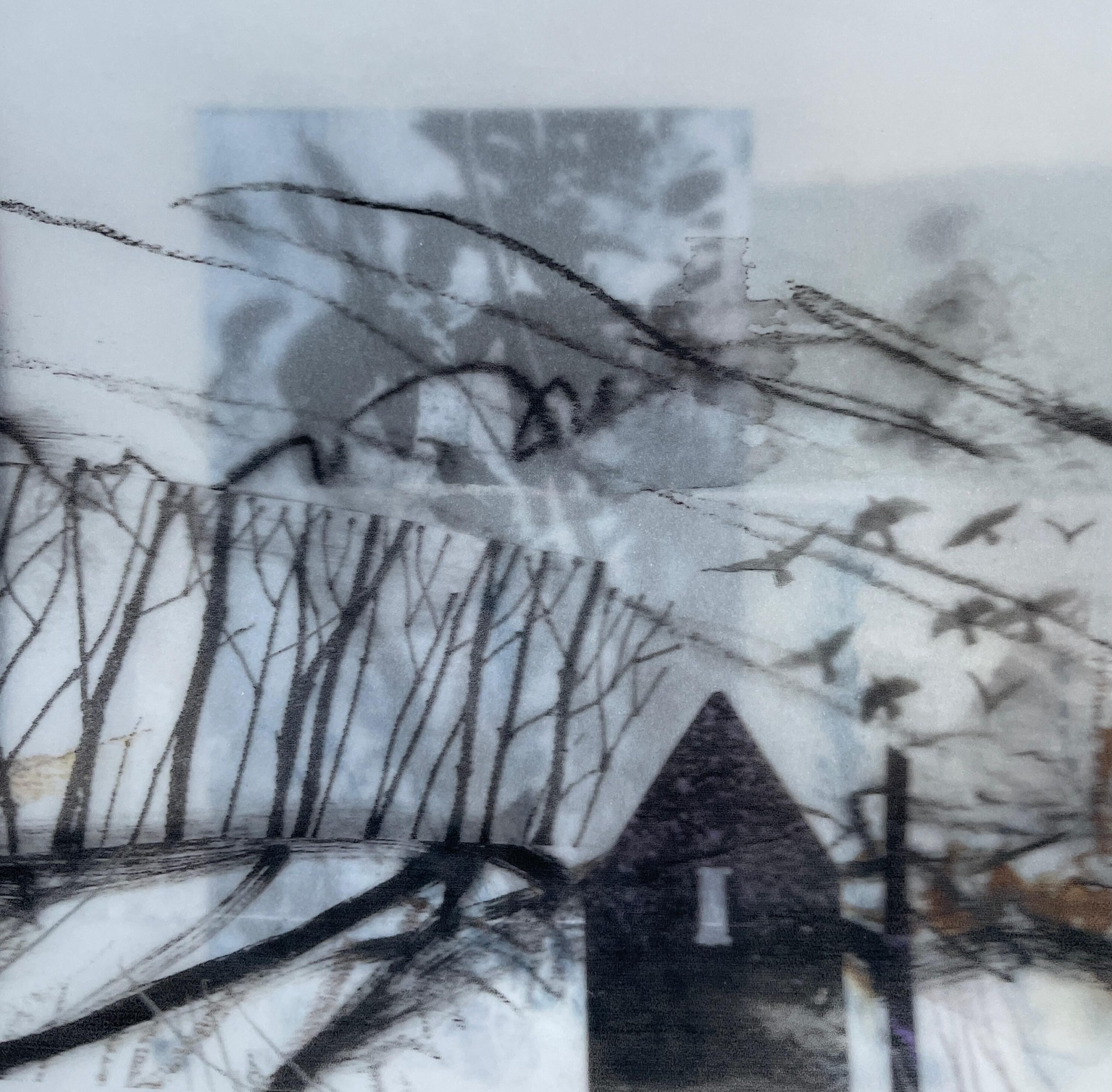 Nicola Durrant OAS: Quick collage using made papers and ink