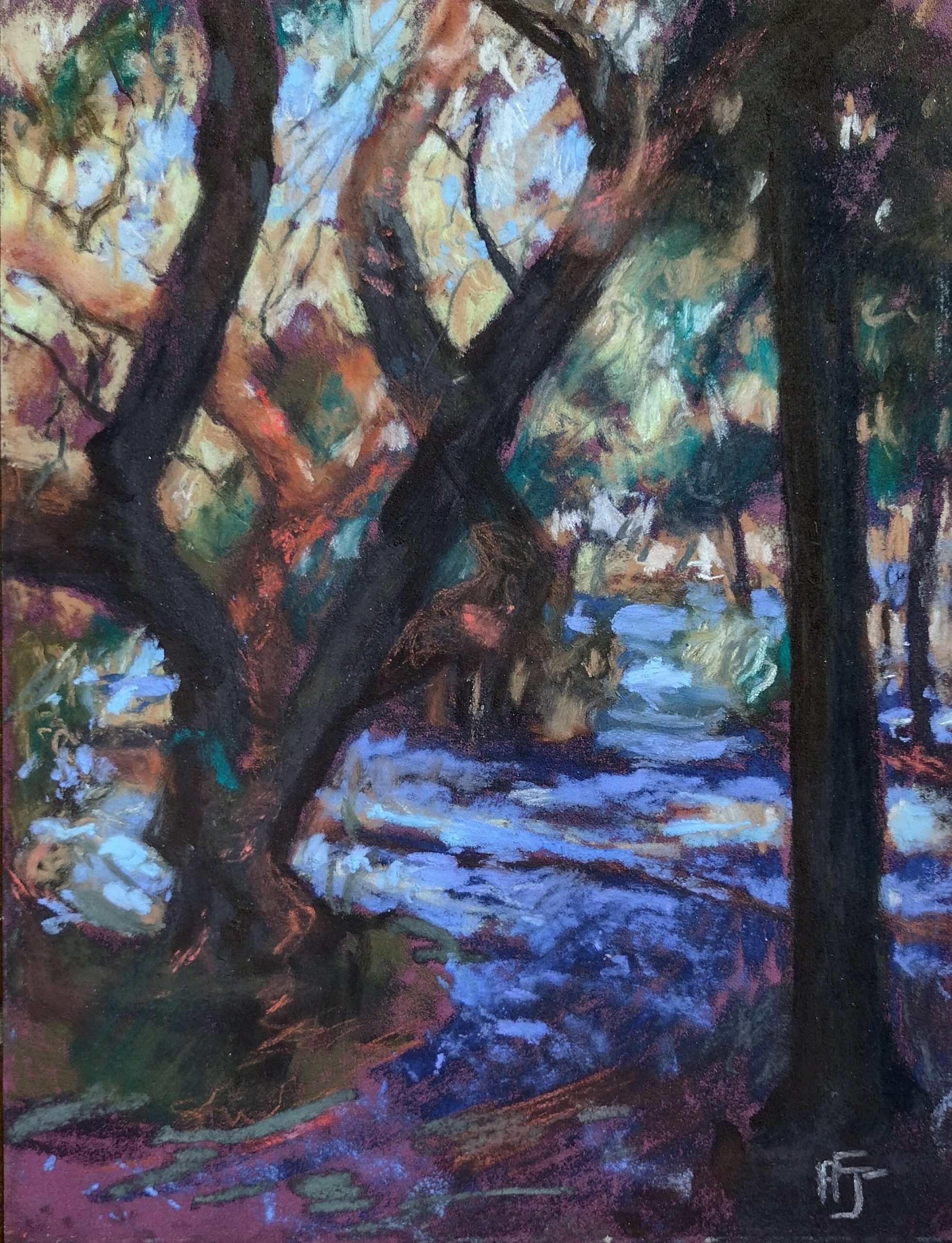 Penelope Fulljames OAS: Floods 2024. Pastel